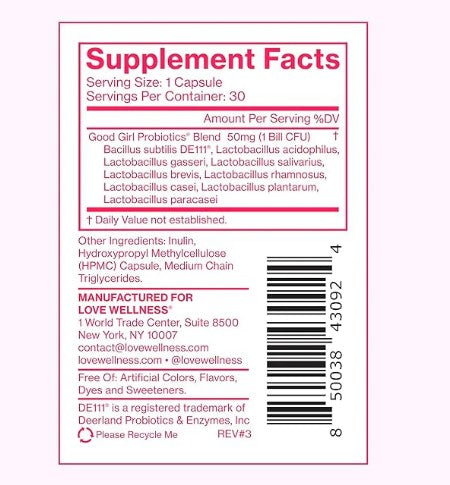 Good Girl Probiotics for Women – Vaginal Health & pH Balance Support