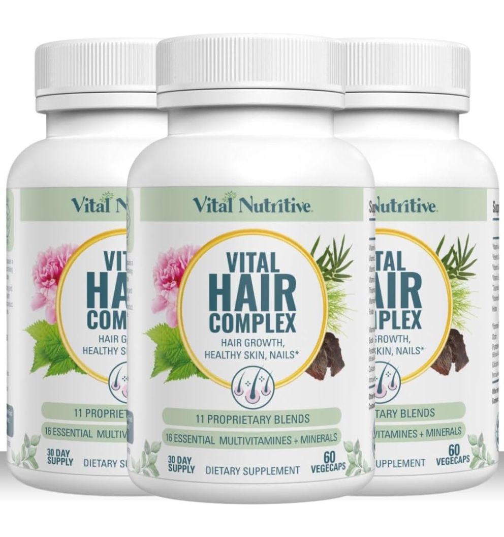 Vital Hair Complex by Vital Nutritive – Nourish Your Hair, 3- Pack
