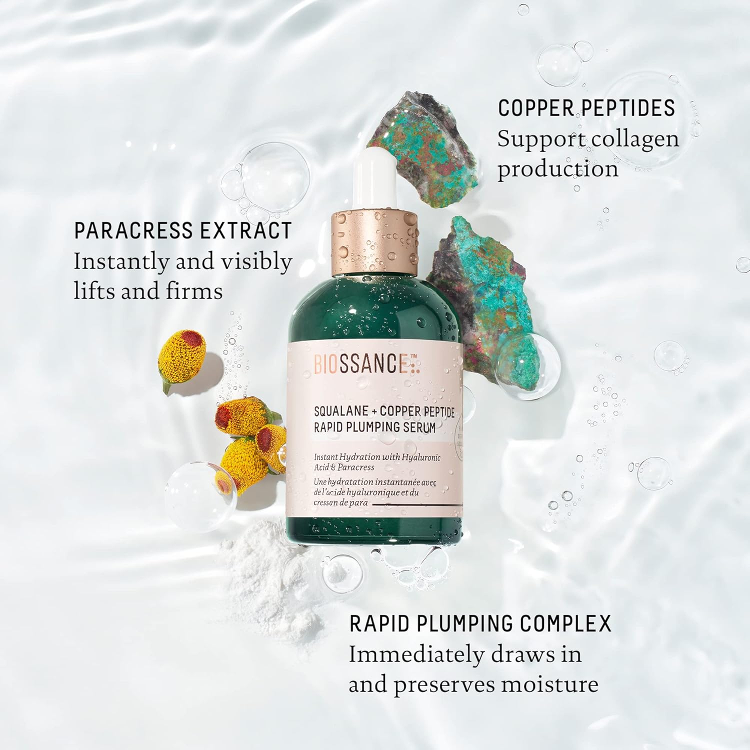 Biossance Squalane + Copper Peptide Rapid Plumping Serum 1.69 oz / 50ml