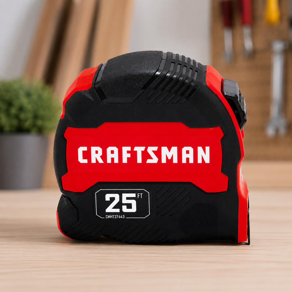 CRAFTSMAN 25-Ft Retractable Tape Measure with Fraction Markings CMHT37443S
