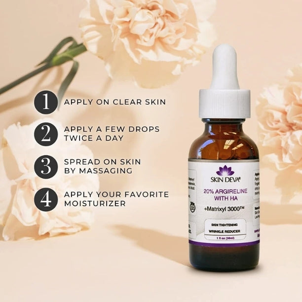 SKIN DEVA 20% Argireline Serum with Matrixyl 3000 Pure Hyaluronic Acid Serum For Face Deep Wrinkle Reducer
