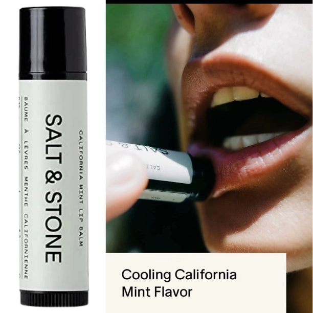 SALT & STONE California Mint Lip Balm | Natural, Moisturizing, Hydrating Long Lasting Lip Balm | Restores Dry Cracke