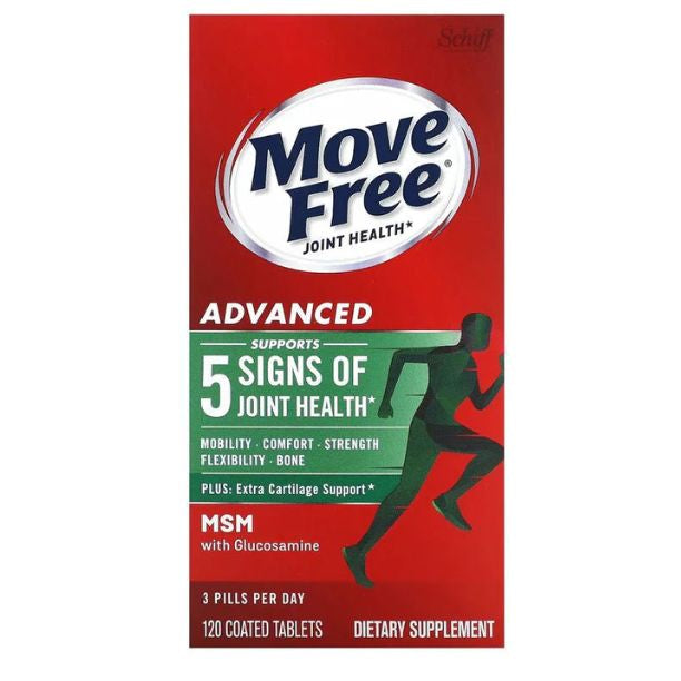 Schiff Move Free Advanced Plus MSM With Glucosamine Joint Supplements 120 Tablets