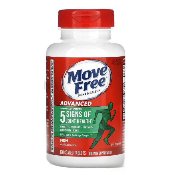Schiff Move Free Advanced Plus MSM With Glucosamine Joint Supplements 120 Tablets