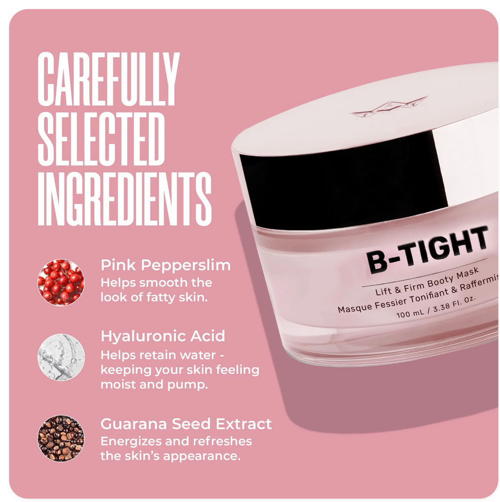 MAËLYS Cosmetics B-TIGHT Leave-On Butt Mask - Cellulite Cream Visibly Firms Skin - Helps Reduce Appearance of Cellulite