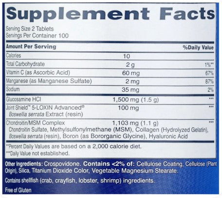 Osteo Bi-Flex Triple Strength Glucosamine Chondroitin – 200 Tablets
