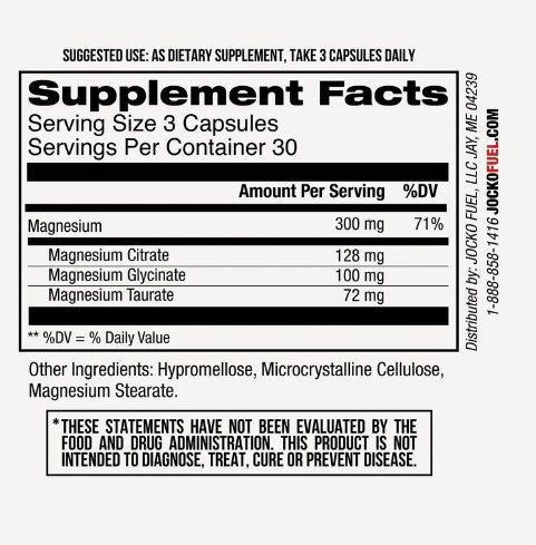 Jocko Magnesium Supplement for Recovery, Sleep & Muscle Support