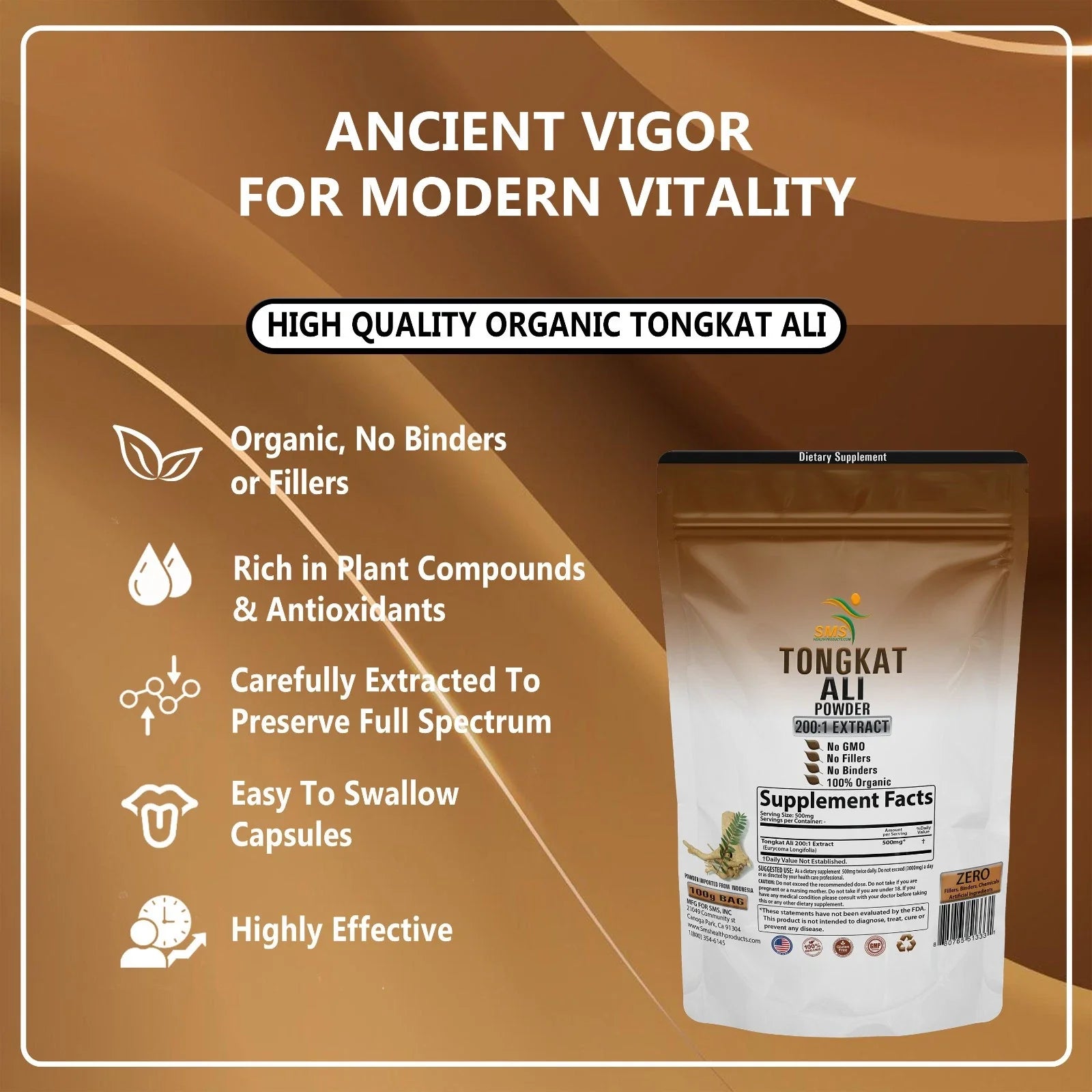 TONGKAT LONGJACK PASAK 100% PURE ROOT GRADE A EXTRACT