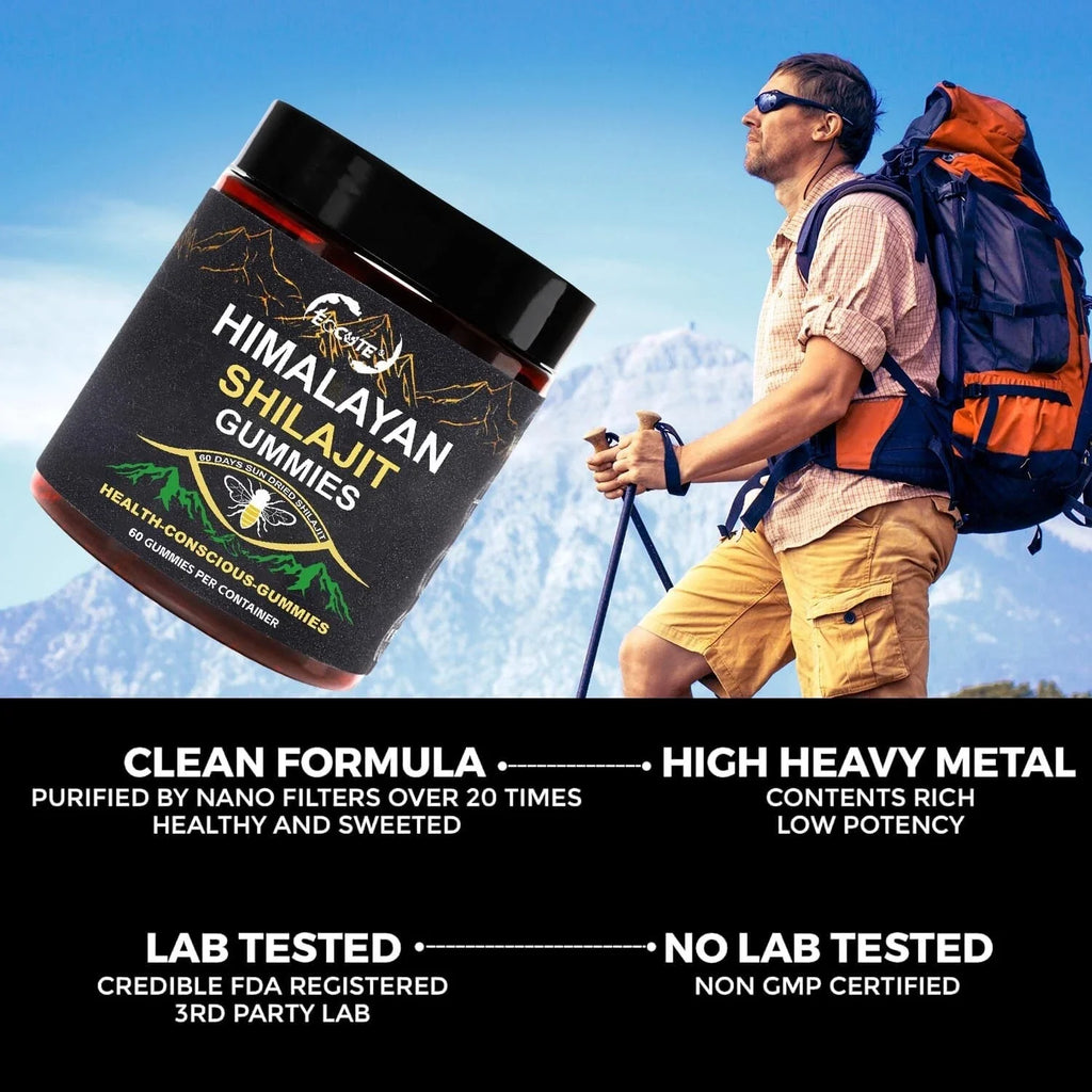 Dynamic Vitality Shilajit Gummies Pure 100% Himalayan Organic Resin Natural NEW