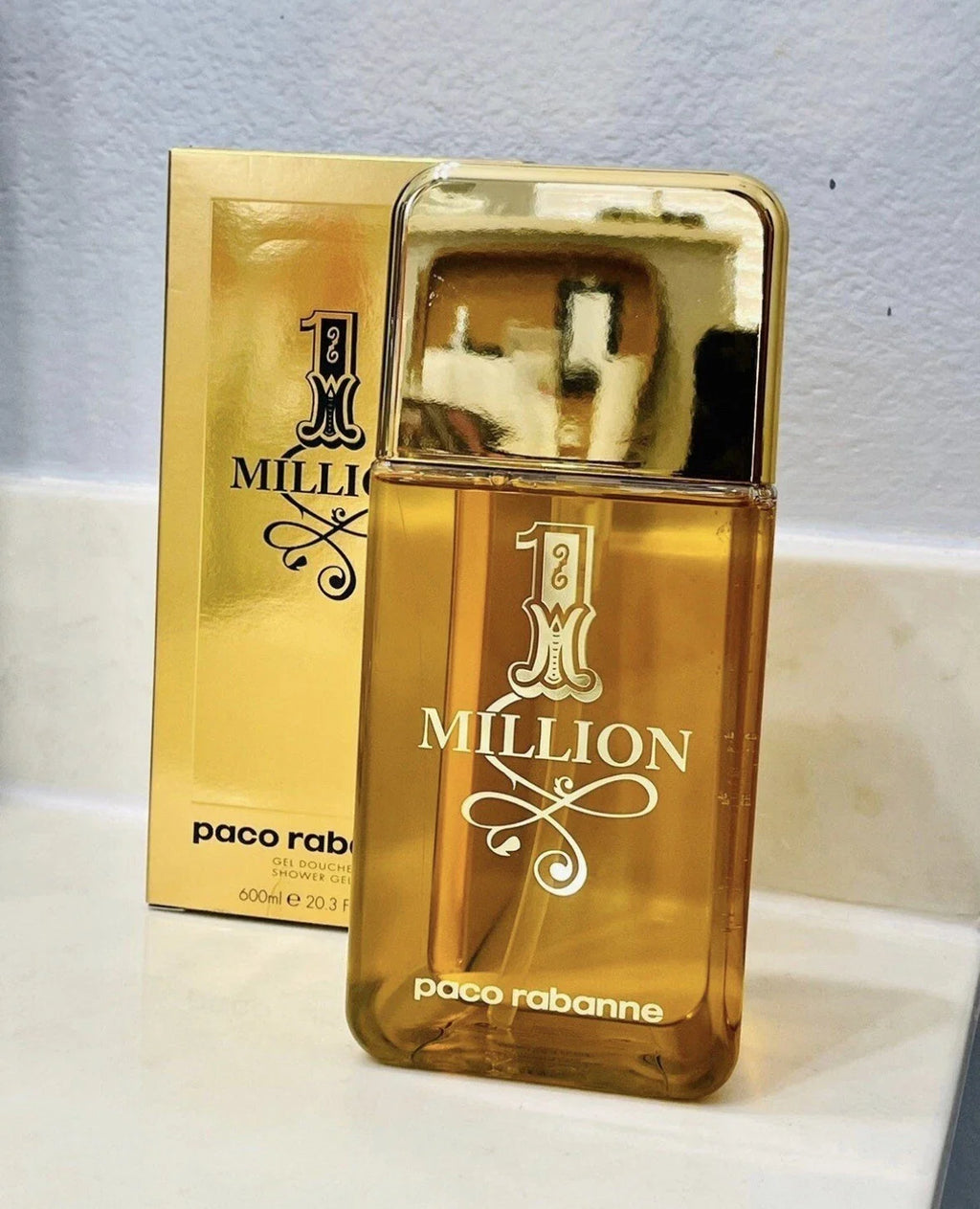 Paco Rabanne 1 ONE MILLION PACO RABANNE Men's Shower Gel, Body Wash, 20.3 oz, 600 ml, NIB