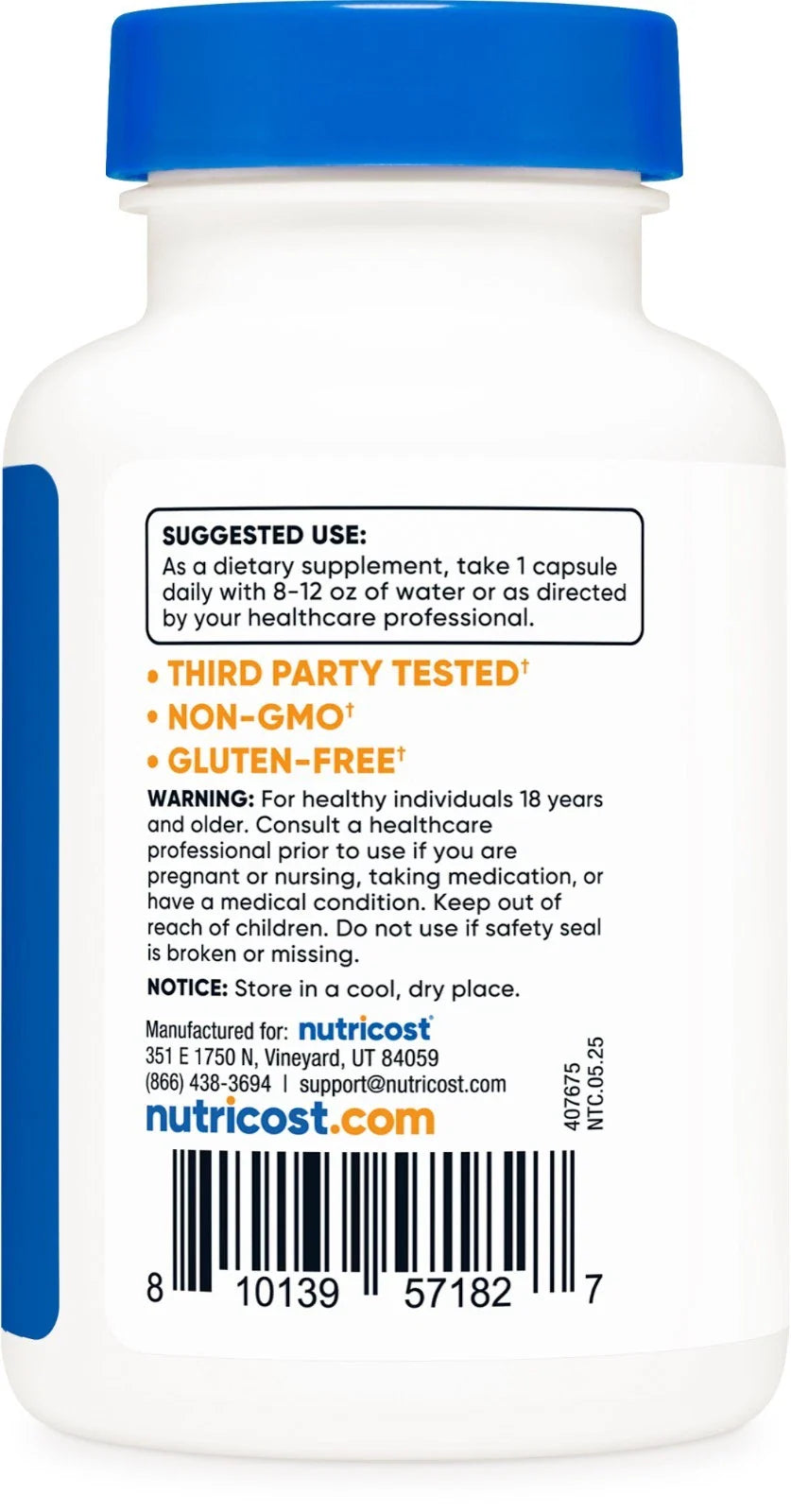 Nutricost L-Methylfolate 15mg, 120 Capsules (5-MTHF) - Vegan, Non-GMO