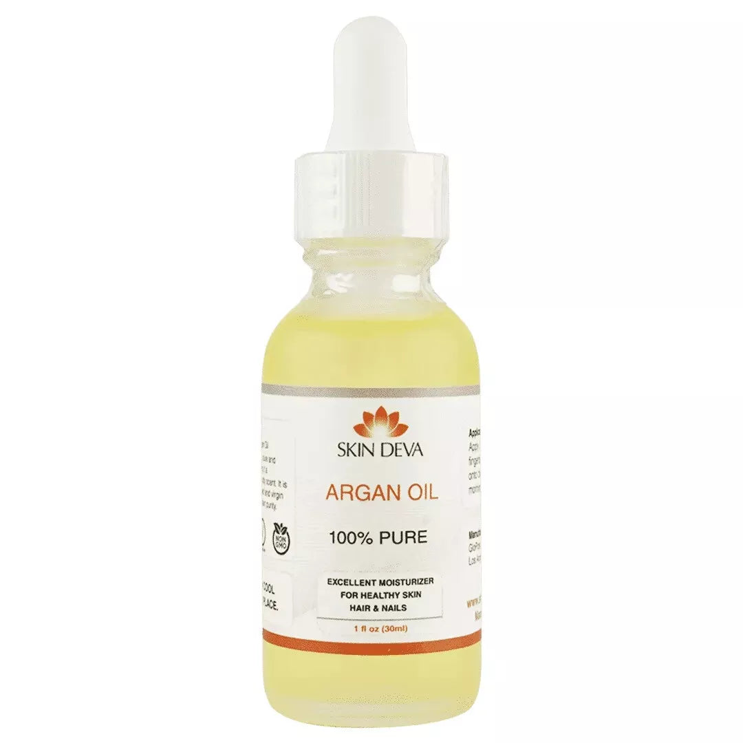Skin Deva 100% Pure Organic ARGAN Oil - Best for Hair, Skin, Face & Nails - 1 oz, ARGAN Oil.