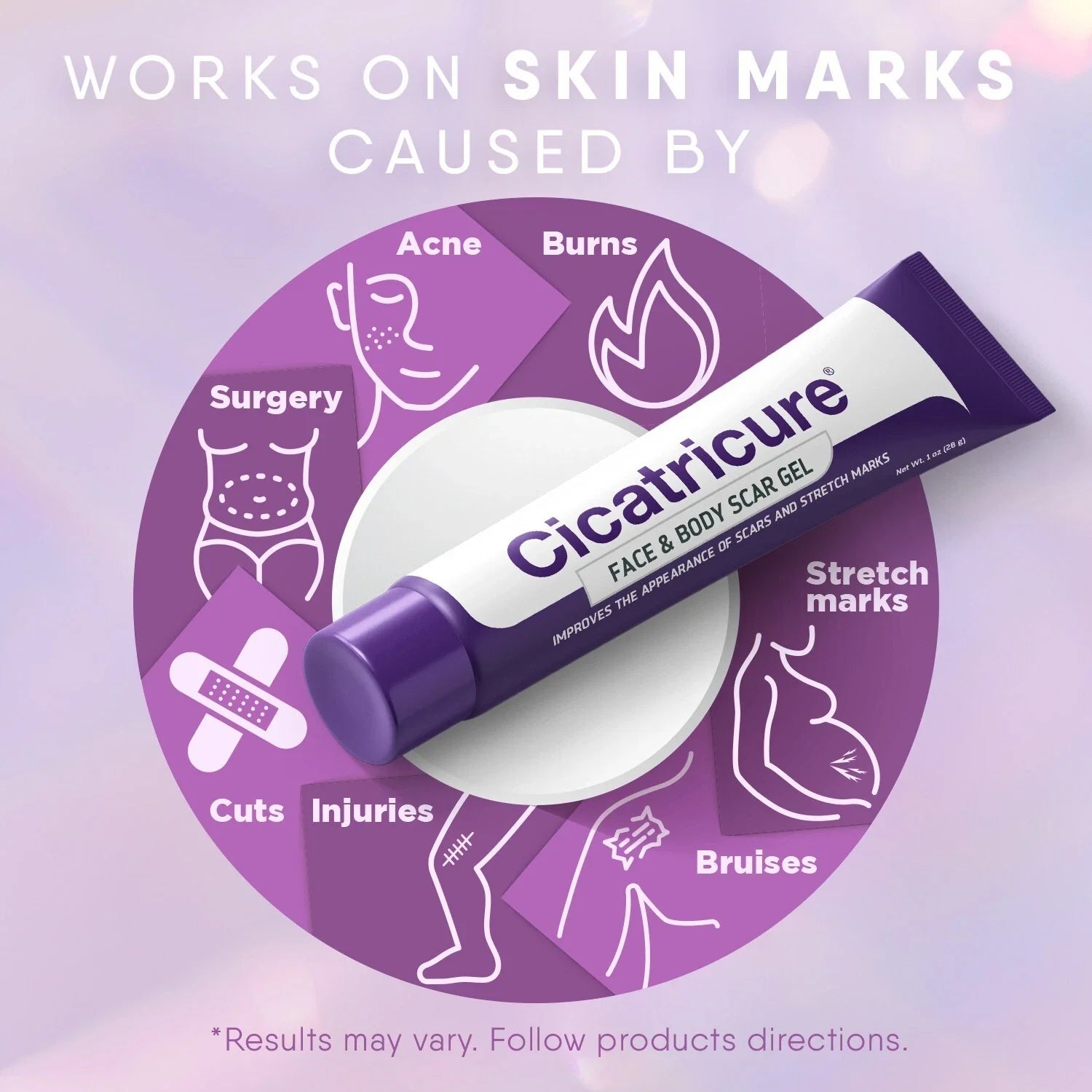 Cicatricure Scar Reducing Cream, Face & Body Scar Gel, 1 oz (30g)