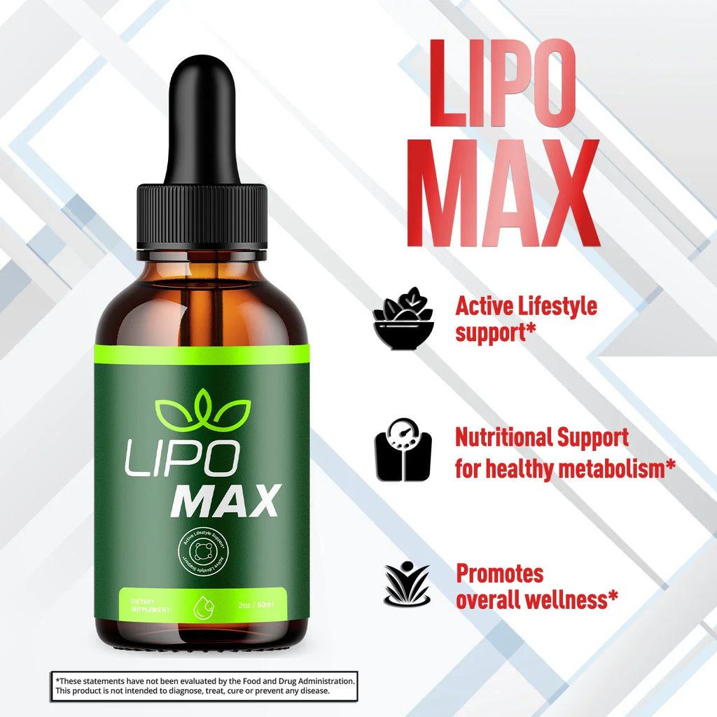 Lipo Max Drops Advanced Formula Health & Fitness Supplement 180 Serving (3 Pack )