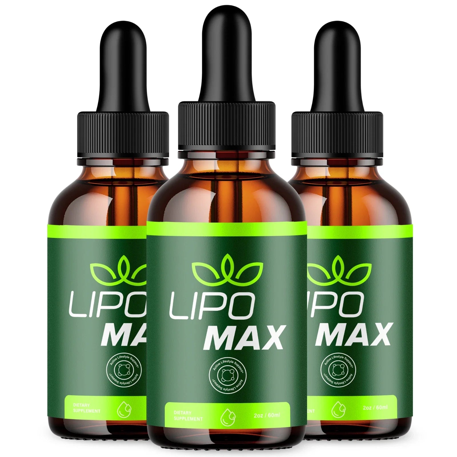 Lipo Max Drops Advanced Formula Health & Fitness Supplement 180 Serving (3 Pack )
