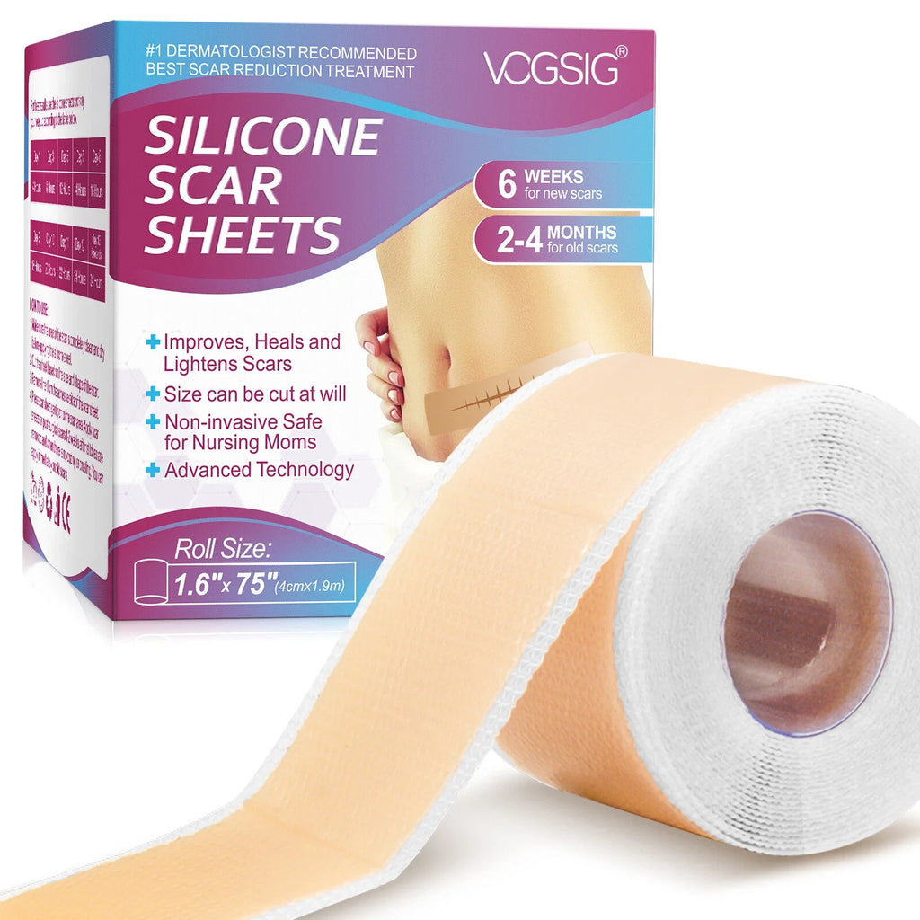 Scar Removal Silicone Tape for Hypertrophic Scars & Keloids, 1.6'' x 75''/150"