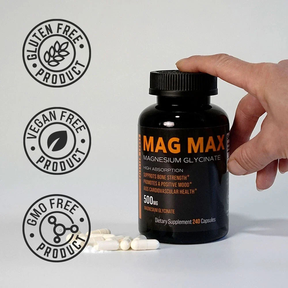 Magnesium Glycinate 500mg - 240 Capsules | 8-Month Supply