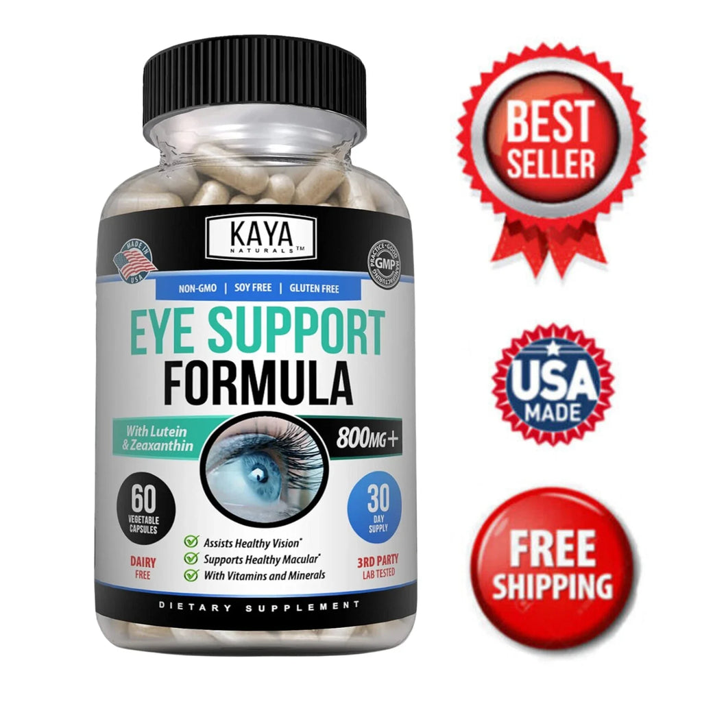Eye Health Supplement, Lutein and Zeaxanthin, Vision Health, Eye Strain Support, Kaya Naturals.