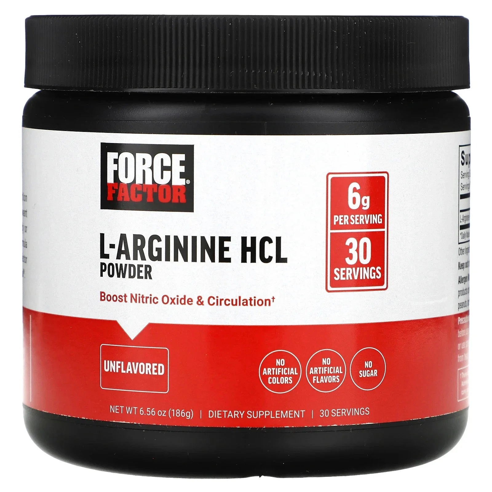 FORCE FACTOR L Arginine HCL, L-Arginine Supplement to Boost Nitric Oxide for Better Circulation, Blood Flow,