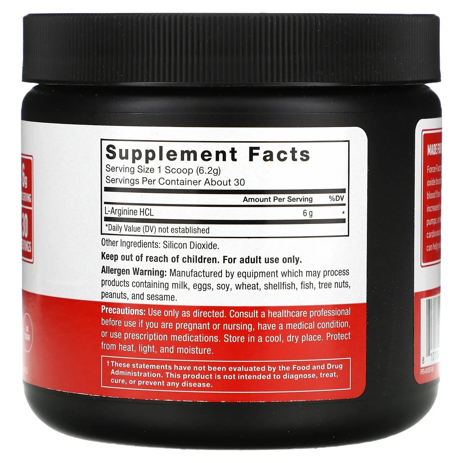 FORCE FACTOR L Arginine HCL, L-Arginine Supplement to Boost Nitric Oxide for Better Circulation, Blood Flow,