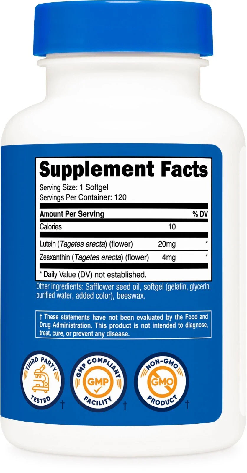 Nutricost Zeaxanthin with Lutein 20mg, 120 Softgels, Non-GMO & Gluten Free