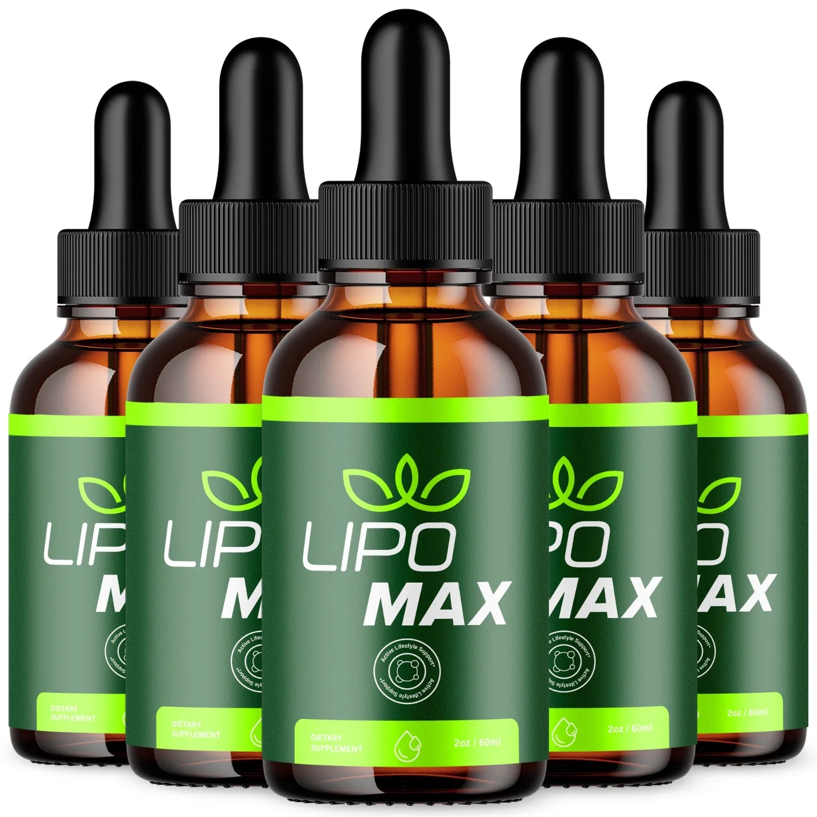 Lipo Max Drops Advanced Formula Health & Fitness Supplement 300 Serving, (5 Pack)