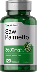 HORBÄACH Saw Palmetto Extract 3600mg | 120 Capsules | Prostate Supplement | by Horbaach