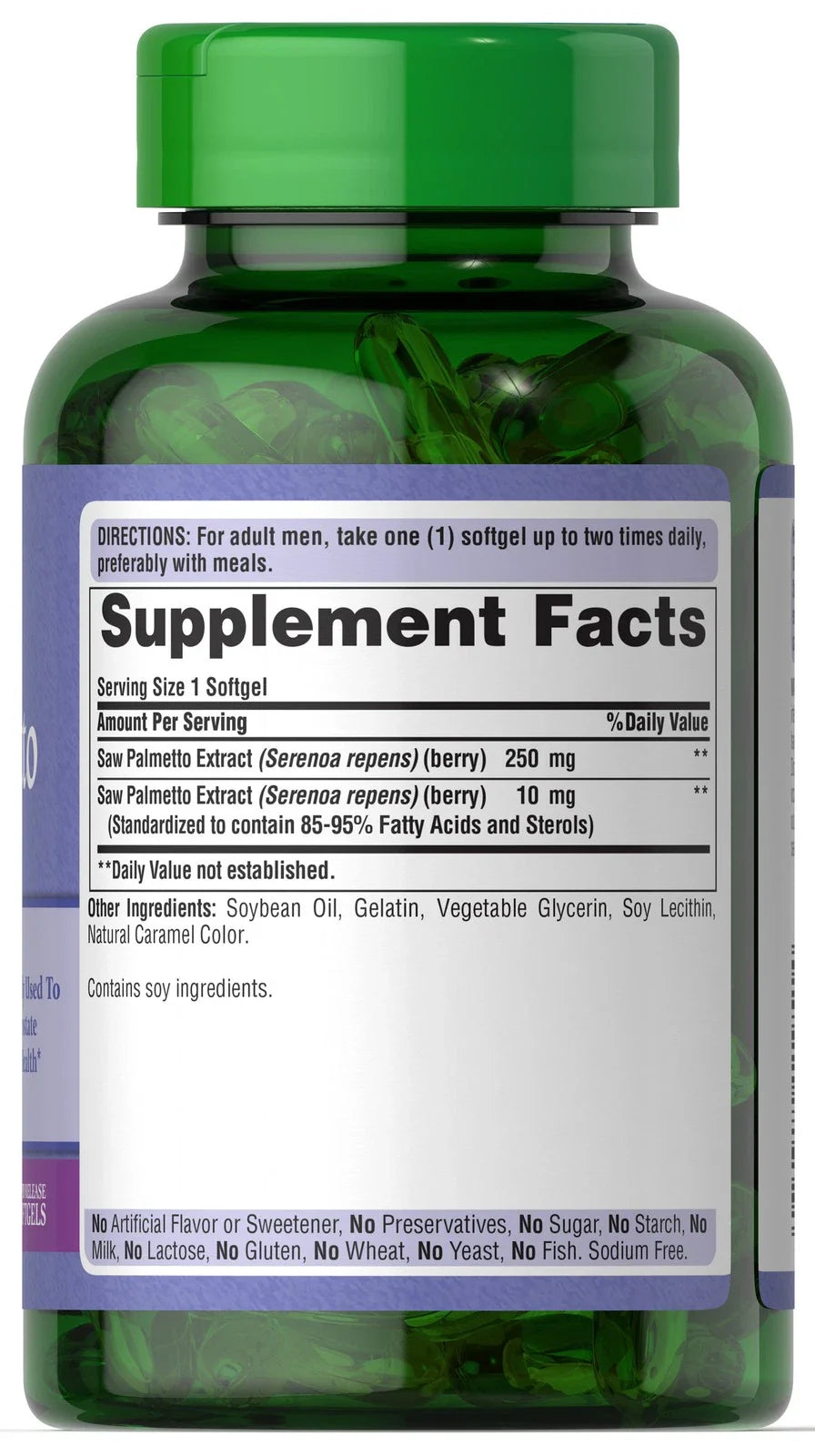 Puritan's Pride Saw Palmetto - 180 Softgels