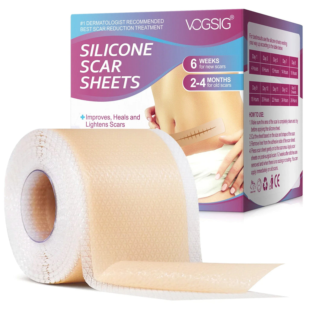 Scar Removal Silicone Tape for Hypertrophic Scars & Keloids, 1.6'' x 75''/150"