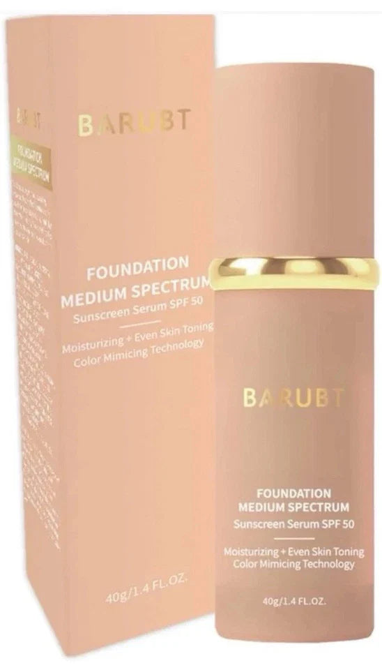 Barubt Foundation MEDIUM SPECTRUM SUNSCREEN SERUM SPF 50 NEW IN SEALED BOX