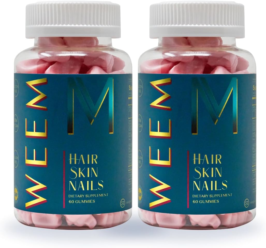 WEEM Hair Skin and Nails Gummies ( 2- Pack) - Supports Healthy Hair